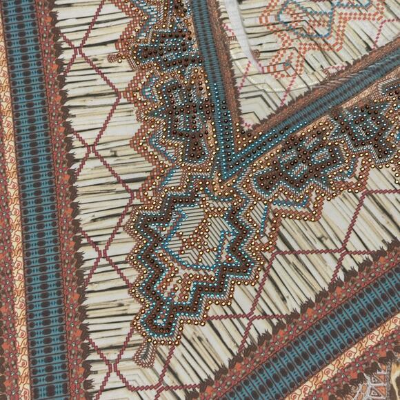 Reba Shirt Womens Large Leopard Print Embellished Western Boho Made in USA - Picture 3 of 12